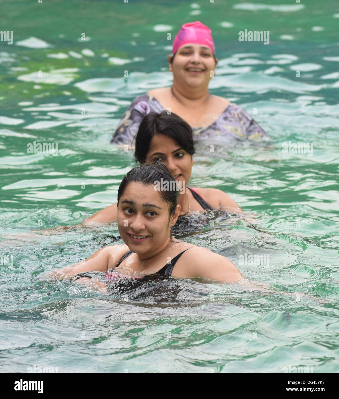 People Doing Aqua Yoga In Swimming Pool Will Be Participate Also On International Yoga Day Gurugram Haryana India 12 June 15 Stock Photo Alamy