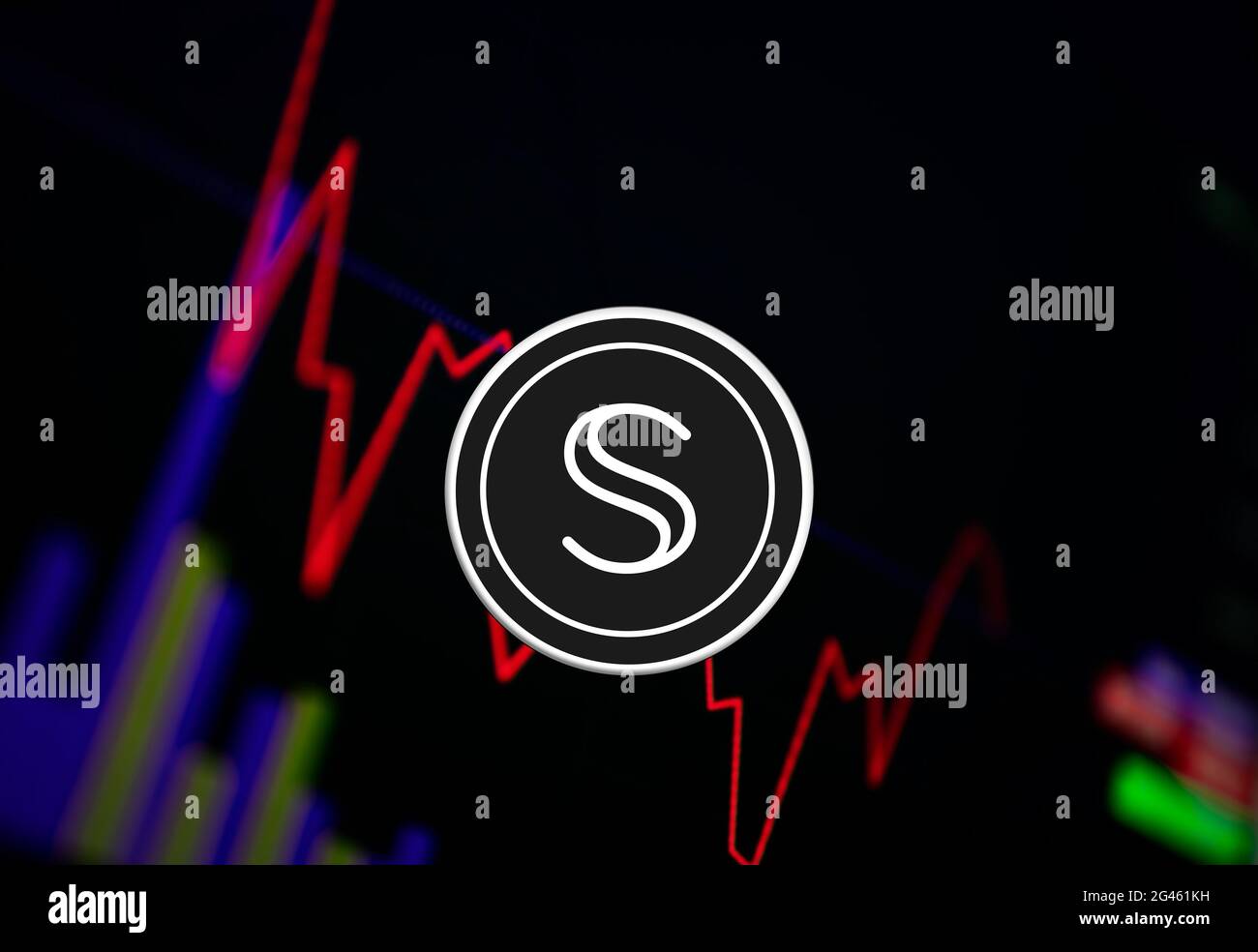 Secret SCRT Cryptocurrency. coin growth chart on the exchange, chart ...