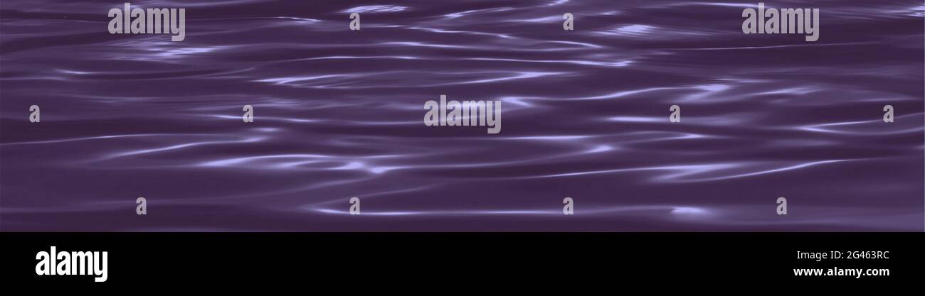 dark purple abstract background. The reflection of light on the smooth surface of the water in small waves. Green tidal water background with copy Stock Photo
