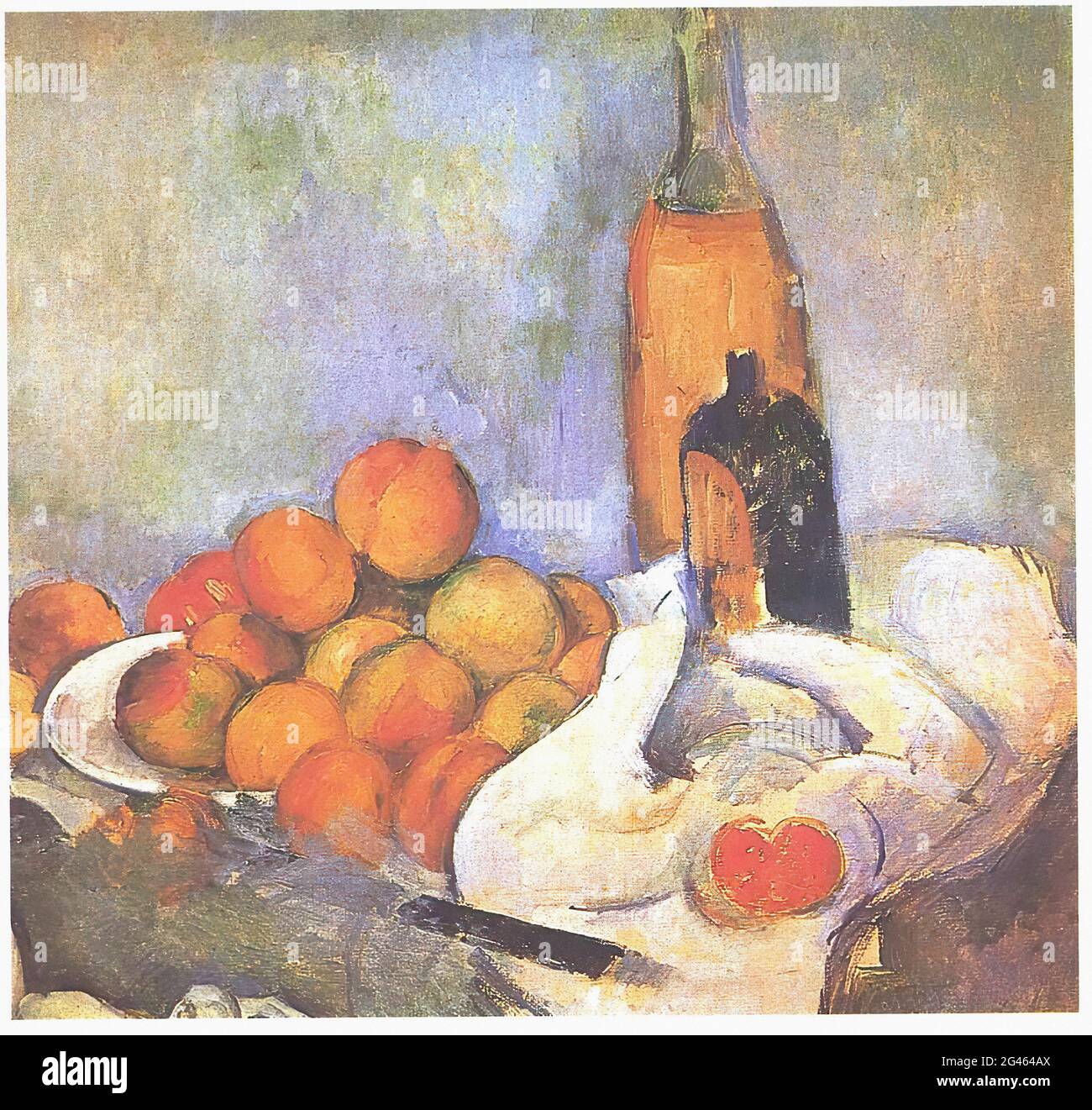 Paul Cézanne -  Still Life with Bottles Apples Stock Photo