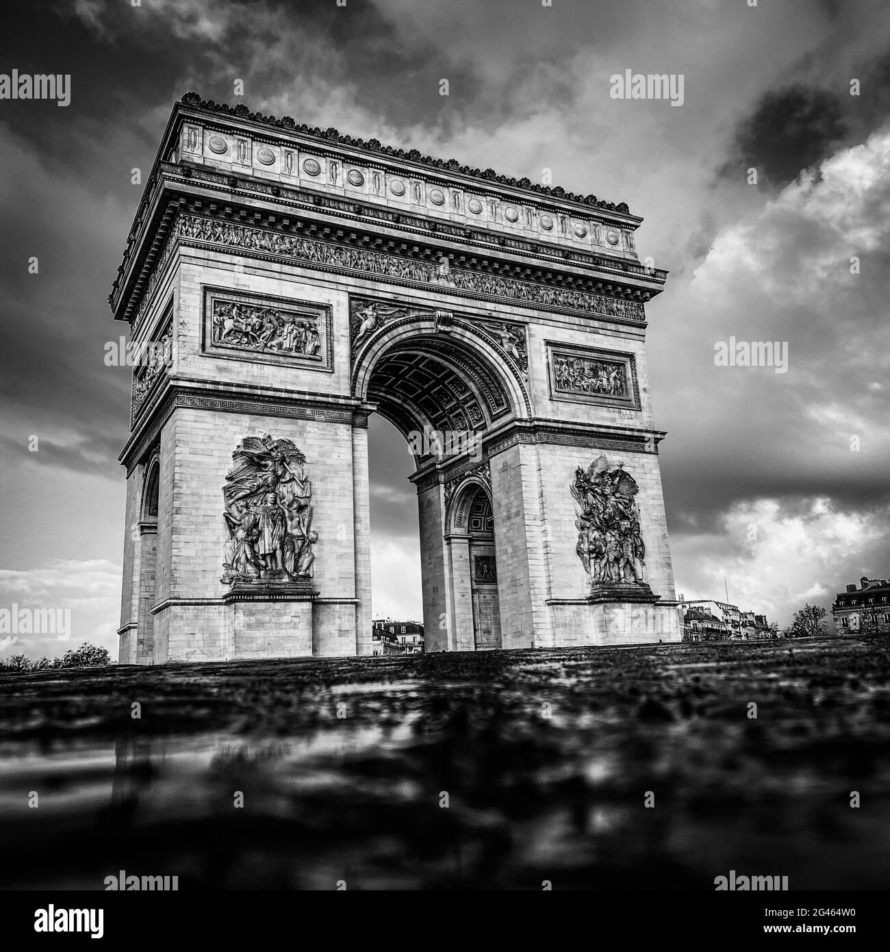 Arch de triomphe champs Black and White Stock Photos & Images - Alamy