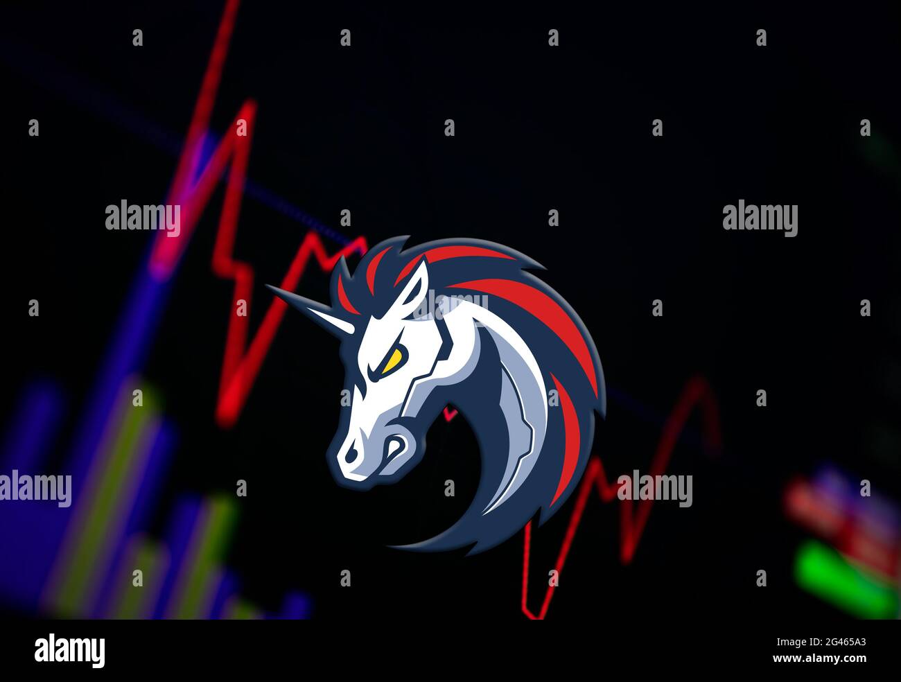 1inch Cryptocurrency. 1inch coin growth chart on the exchange, chart Stock  Photo - Alamy