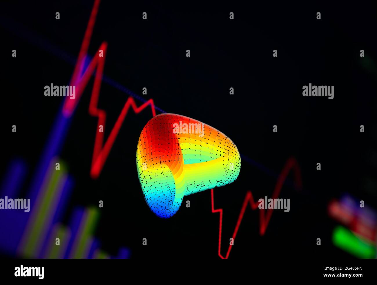 Curve DAO Token CRV Cryptocurrency. coin growth chart on the exchange,  chart Stock Photo - Alamy