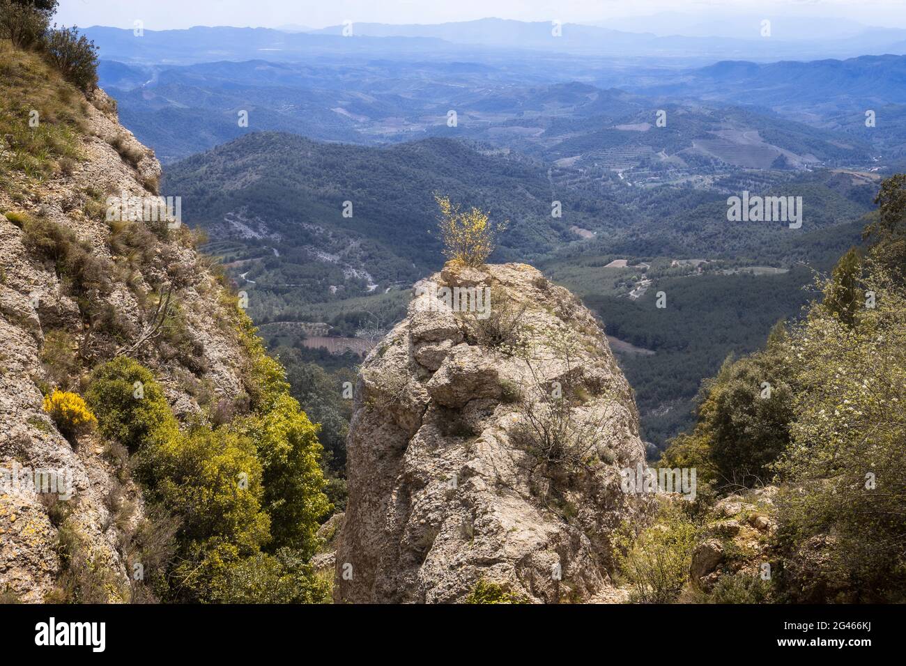 Aerial View from Montsant Natural Park, Priorat, Catalonia Stock Photo