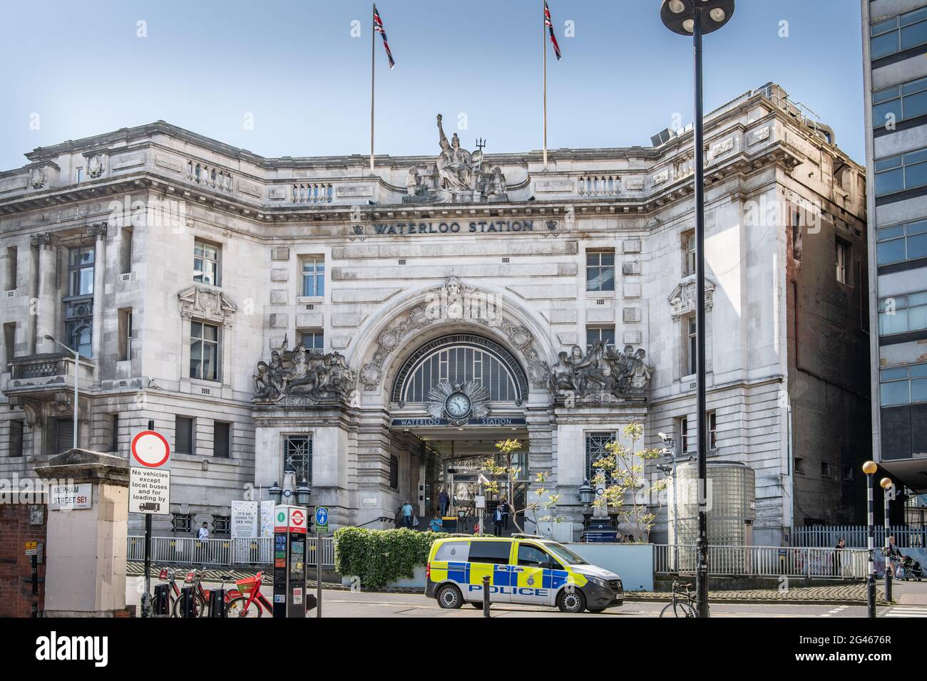 Waterloo Station Victory Arch Entrance, London, UK Stock Photo