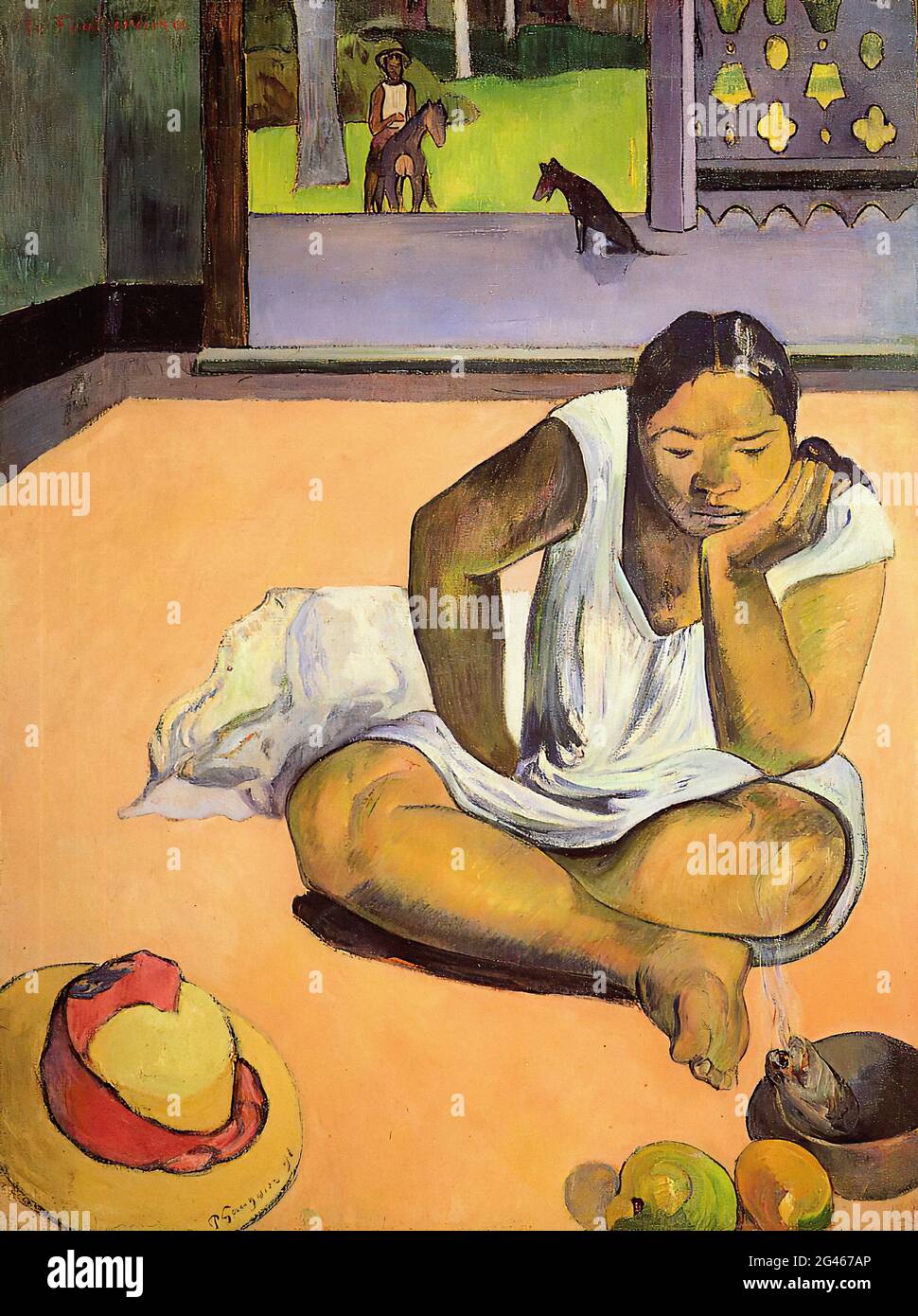 Paul Gauguin - Brooding Woman 1891 Stock Photo - Alamy