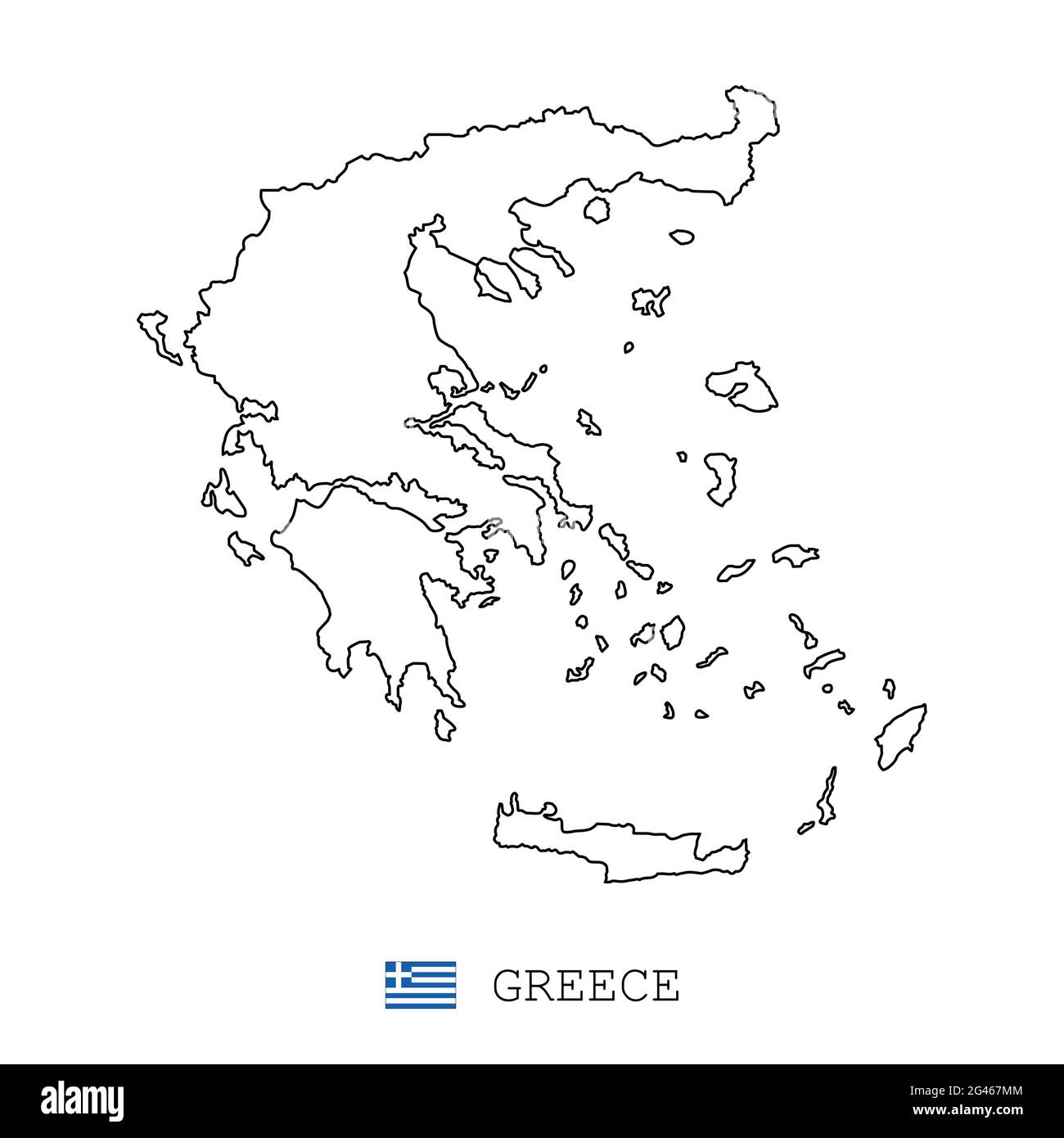 Greece flag outline Stock Vector Images Alamy