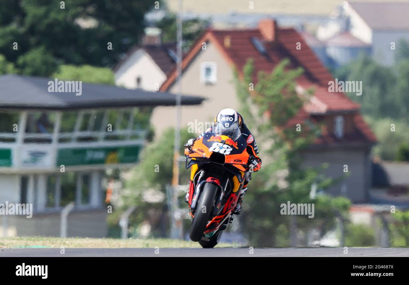 Hohenstein Ernstthal Germany 19th June 2021 Motorsport Motorcycle German Grand Prix Motogp At Sachsenring Rider Miguel Oliveira Portugal Red Bull Ktm Tech 3 Team Rides Around The Track During Third Free Practice Credit