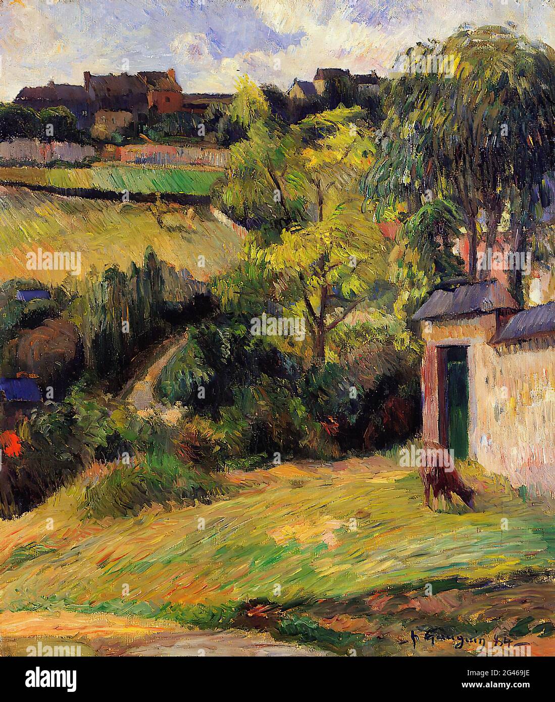 Paul Gauguin -  Rouen Suburb 1884 Stock Photo