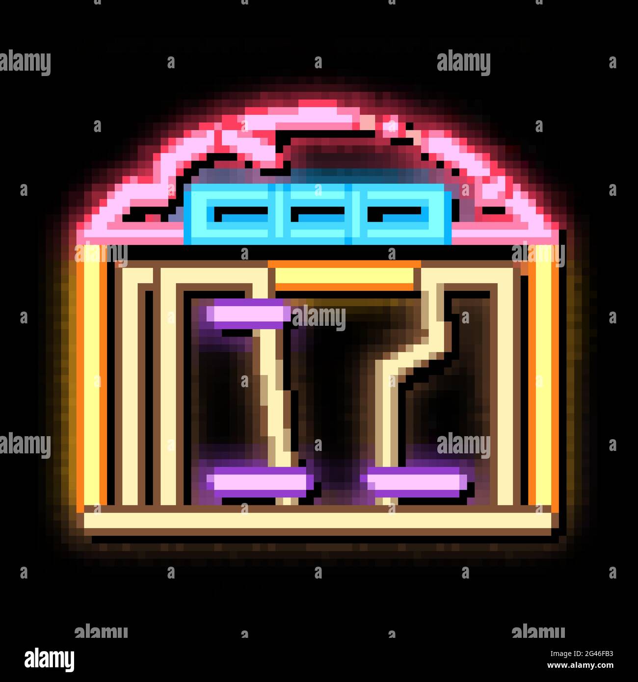 destroyed garage neon glow icon illustration Stock Vector Image & Art ...