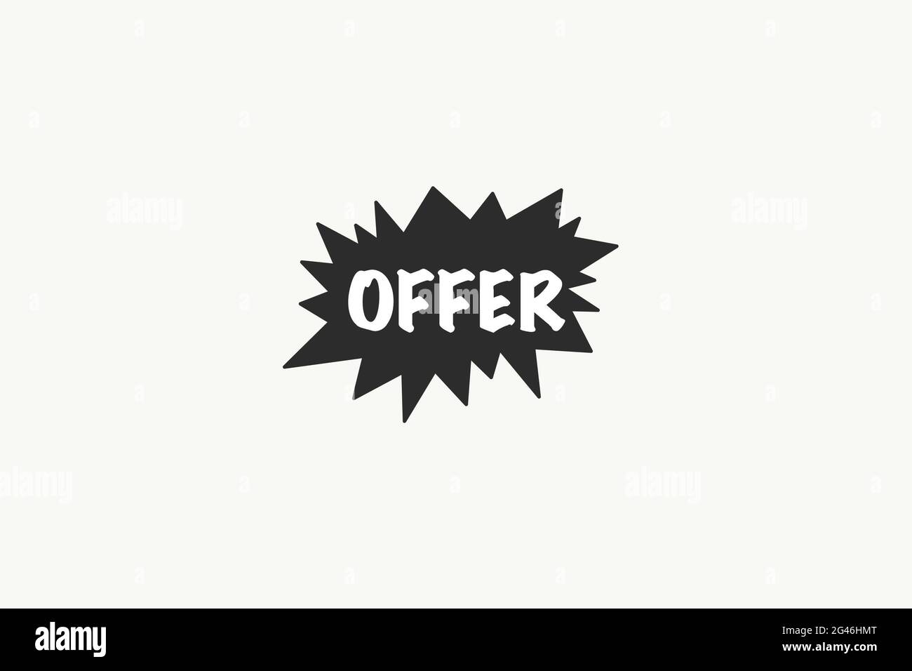 Eye-catching black and white cartoon explosion 