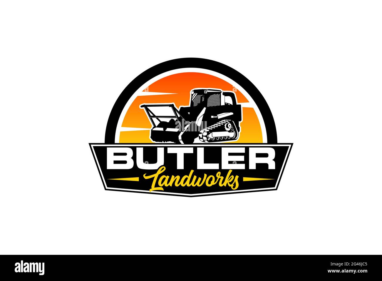 Butler logo template vector. Heavy equipment logo vector for