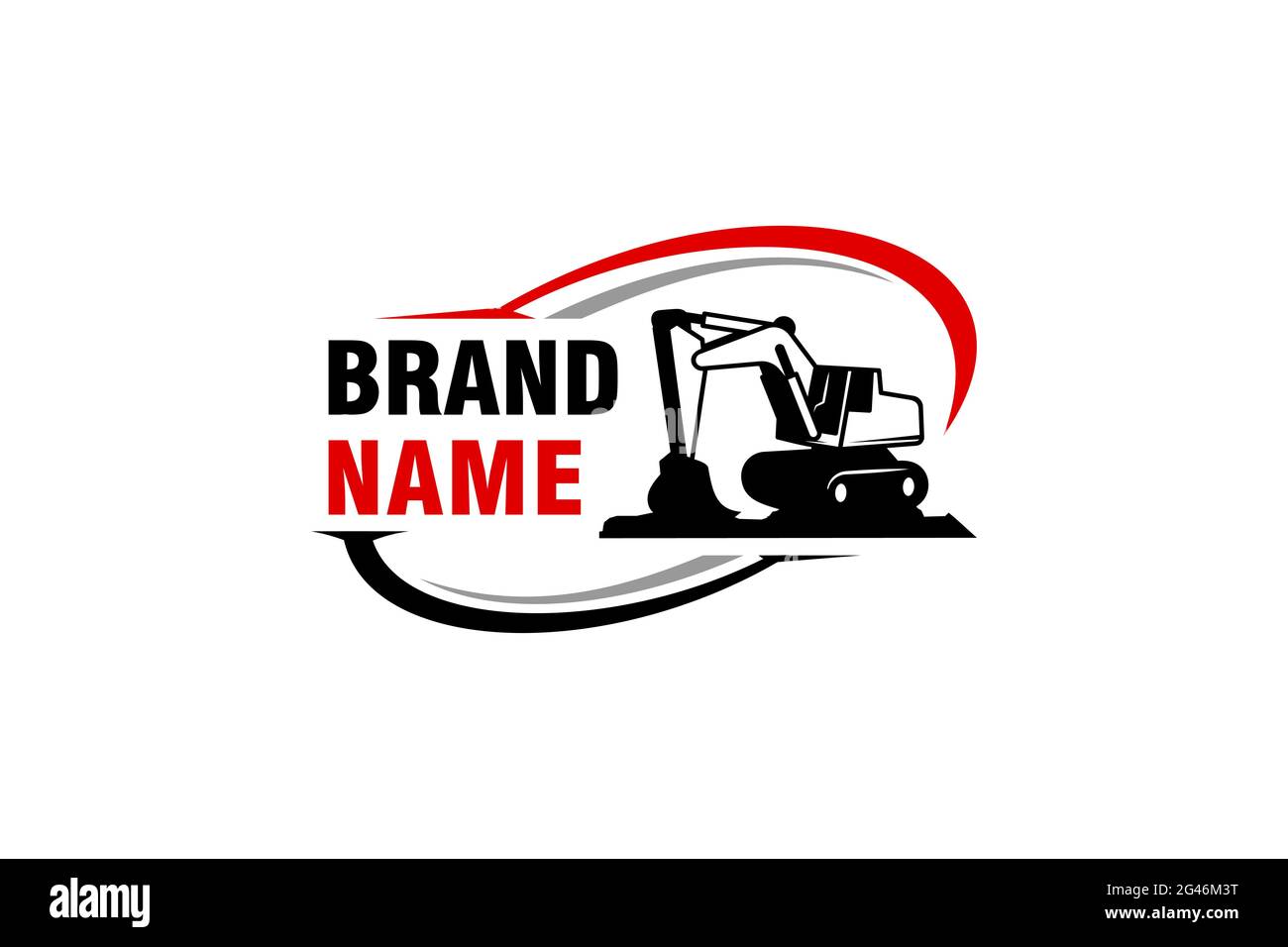 Excavator logo template vector. Heavy equipment logo vector for construction company. Creative excavator illustration for logo. Stock Vector