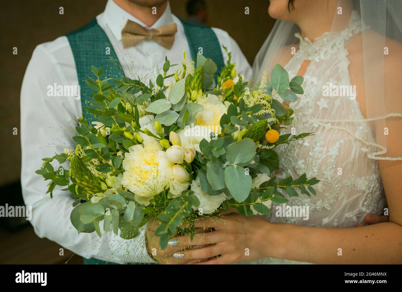 Wedding bouquet. The most important bouquet at the wedding is the bride's bouquet Stock Photo