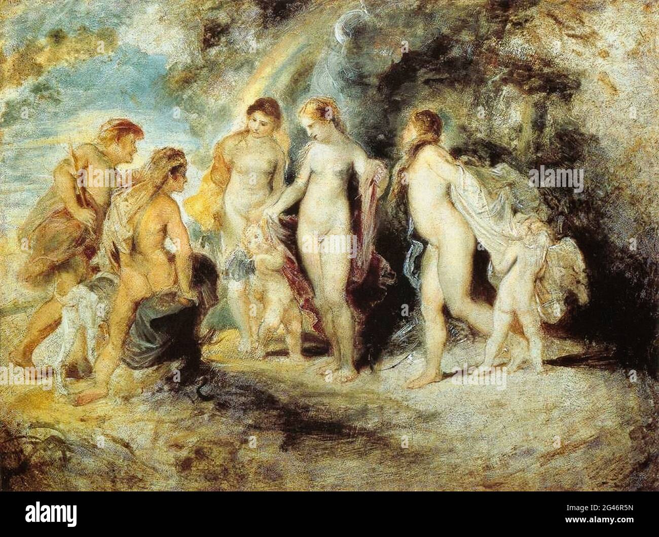 Peter Paul Rubens -  Judgement Paris 1606 Stock Photo