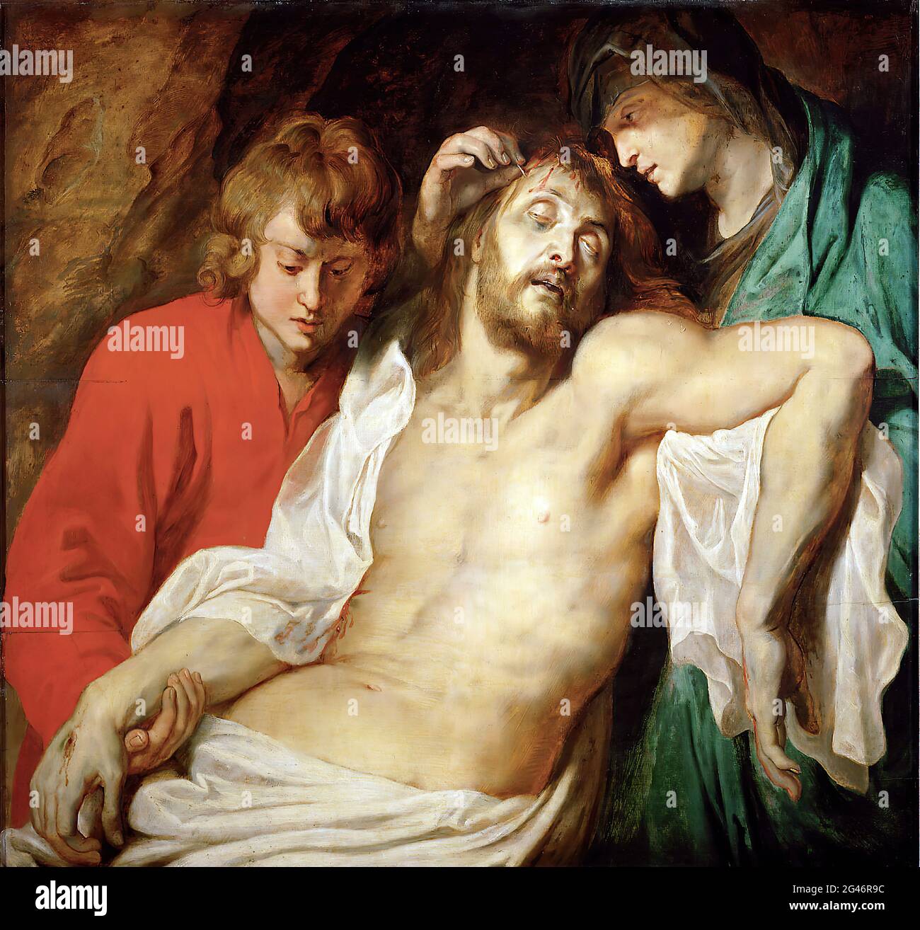 Peter Paul Rubens - Lamentation over Christ with Virgin and Saint John ...