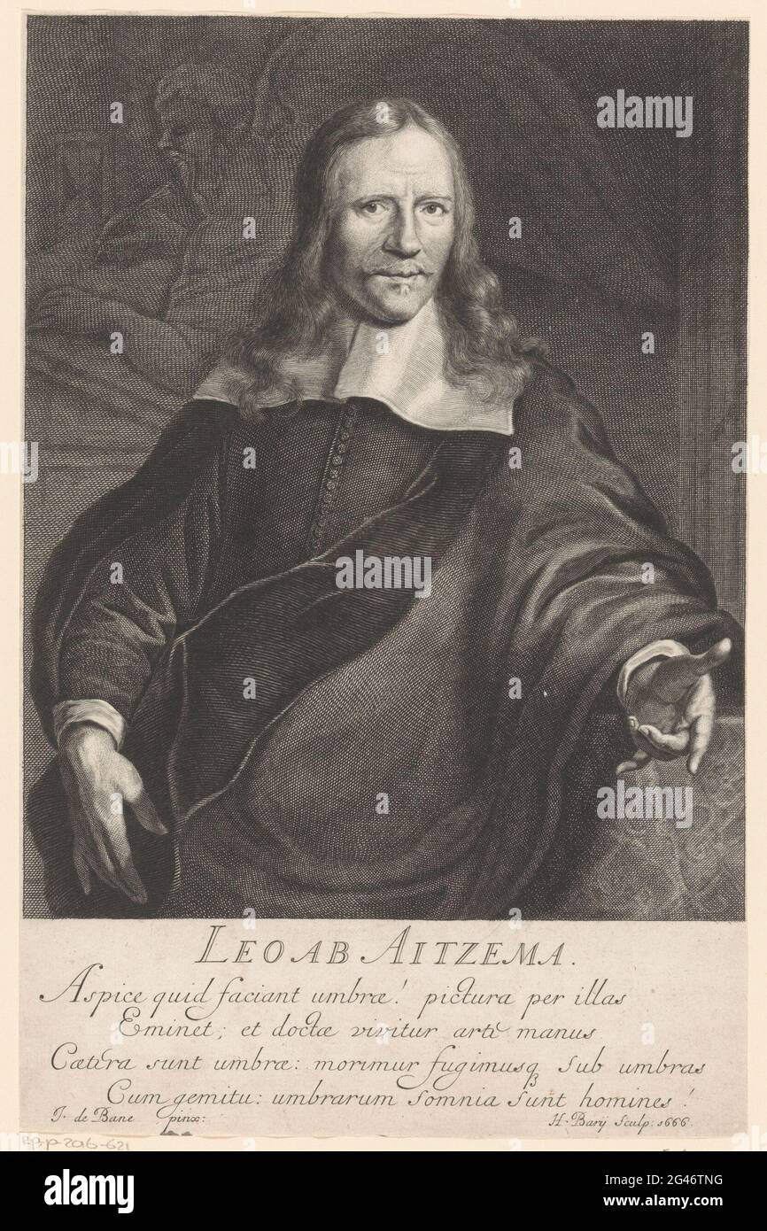 Portrait of Lieuwe van Aitzema. Portrait of Lieuwe van Aitzema. In the ...