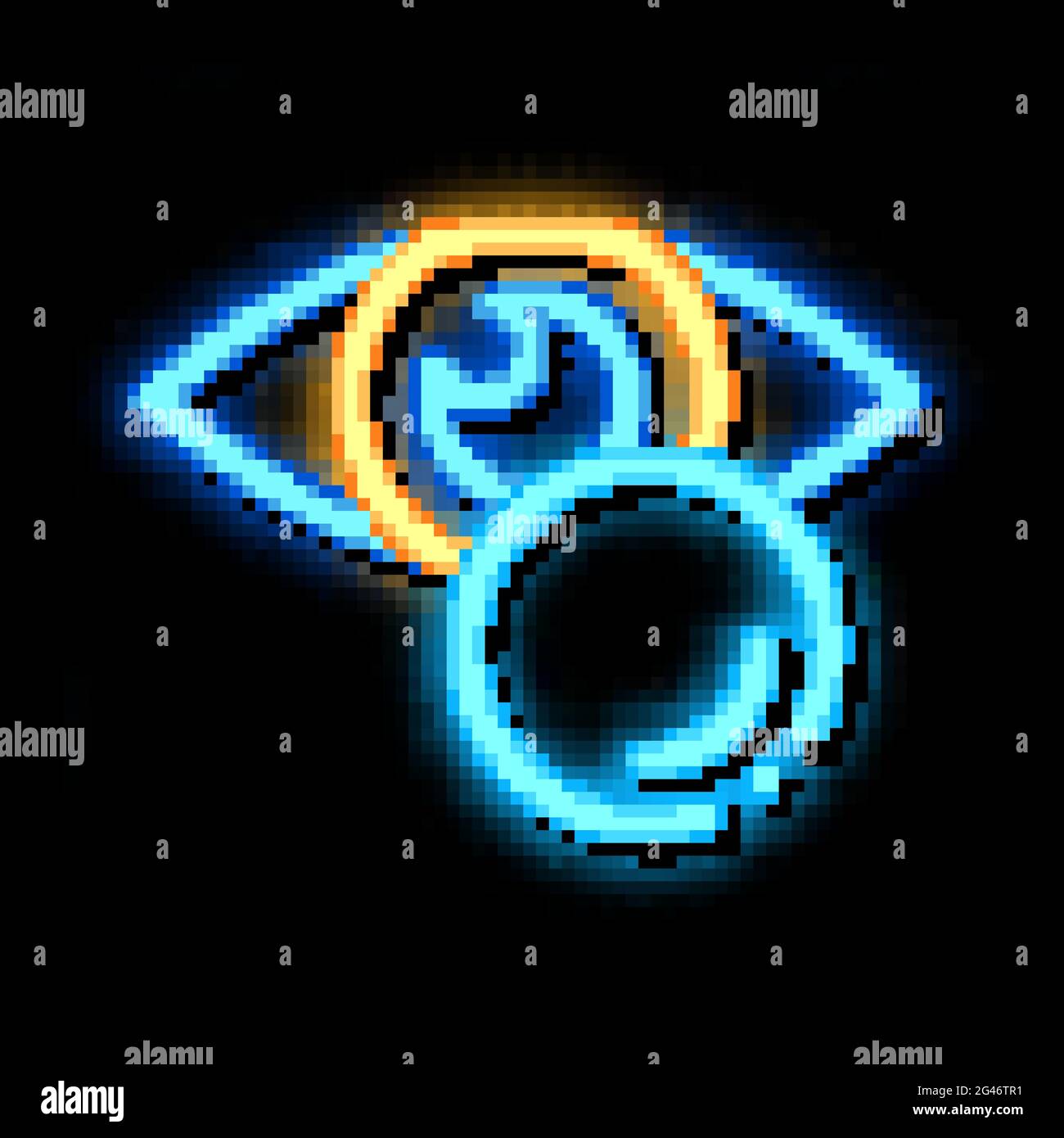 eye fluid neon glow icon illustration Stock Vector