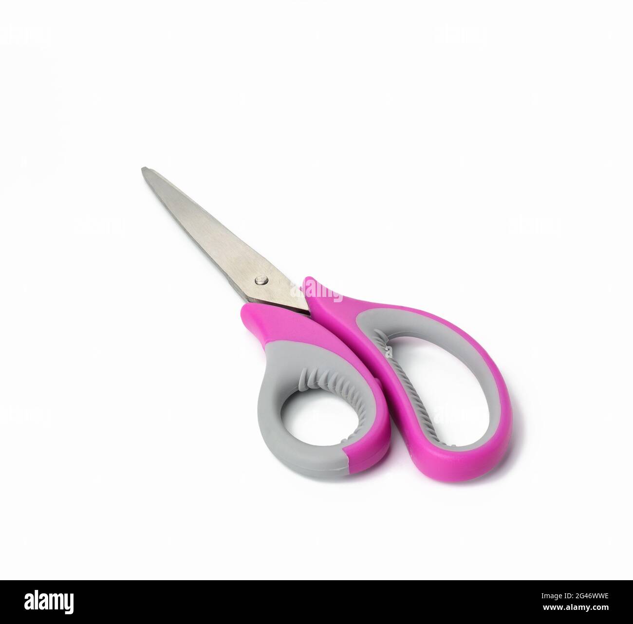 Cute Pink Pastel Scissors Cutter in Watercolor Style Stock Photo