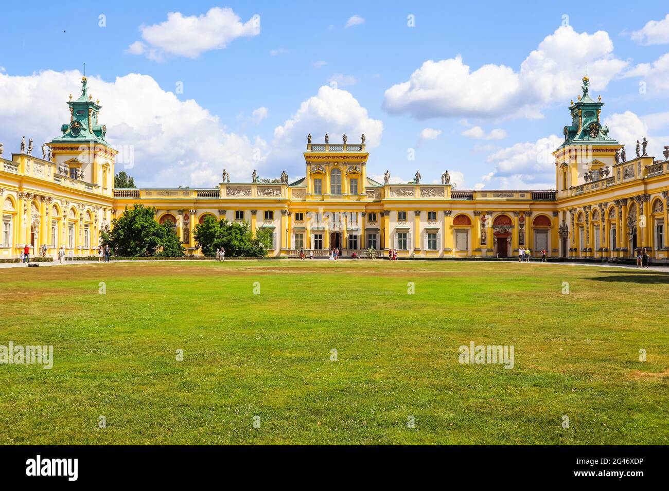 Royal Wilanow Palace in Warsaw. Residence of King John III Sobieski. Poland. August 2019 Stock Photo