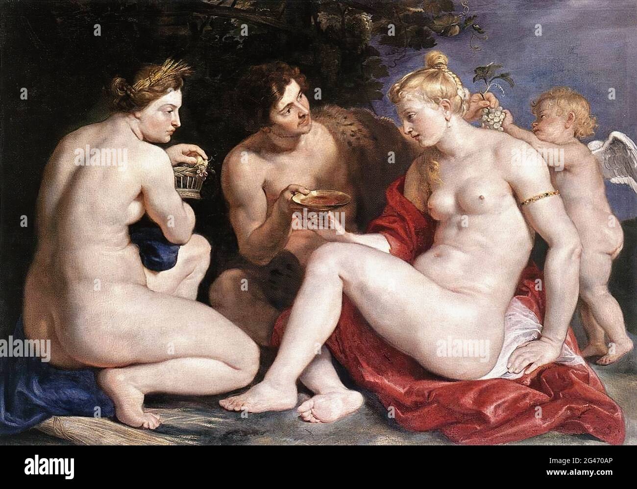 Peter Paul Rubens -  Venus Cupid Ceres Baccchus 1612 Stock Photo