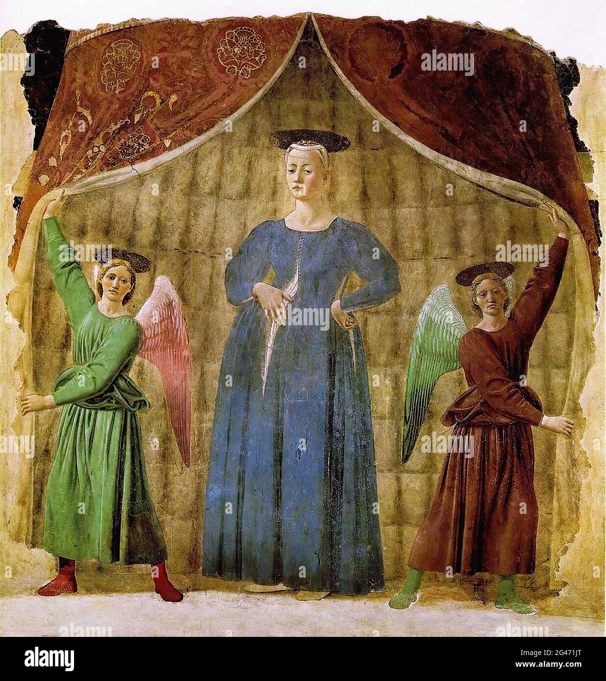 Piero Della Francesca -  Madonn Del Parto 1 C 1460 Stock Photo