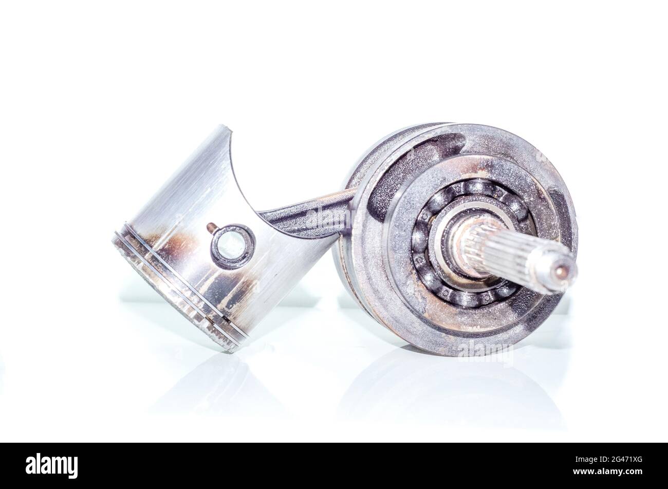 Crankshaft bearing overheating and piston Stock Photo Alamy