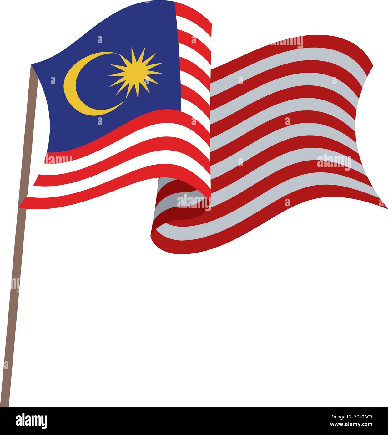 patriotic malaysia flag Stock Vector Image & Art - Alamy