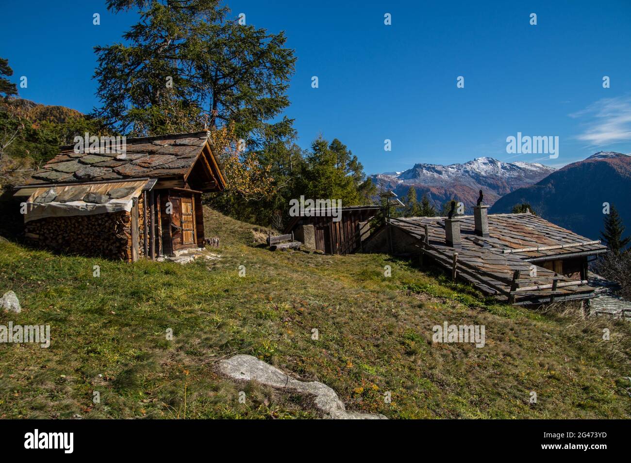 Autumn in swiss alps Stock Photo - Alamy