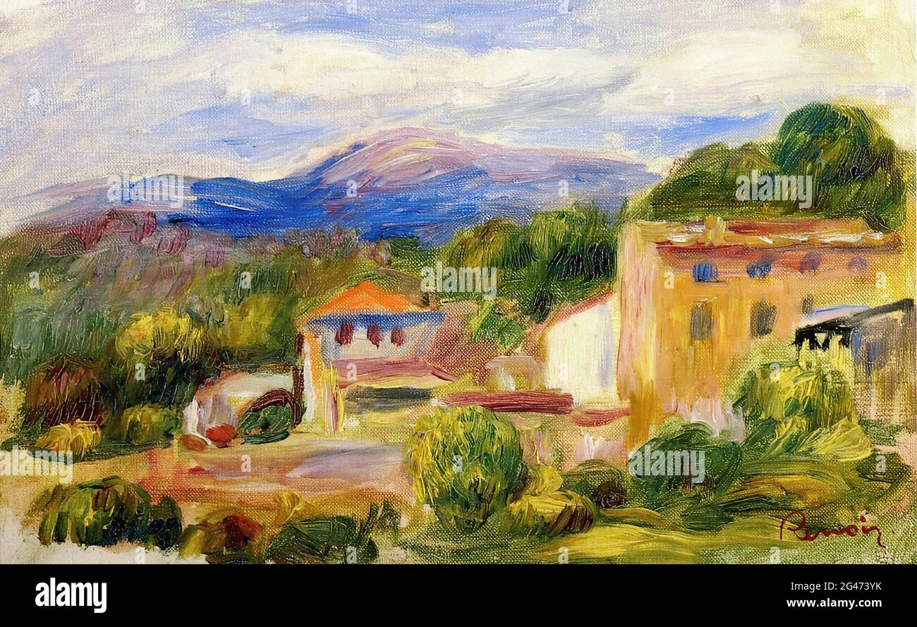 Pierre-Auguste Renoir - Cagnes Landscape 1910 1 1910 Stock Photo 