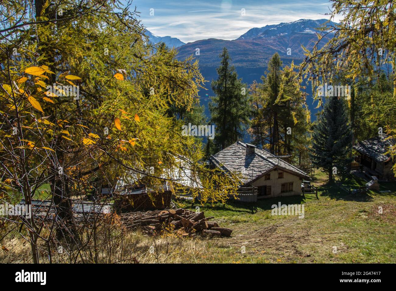 Autumn in swiss alps Stock Photo - Alamy