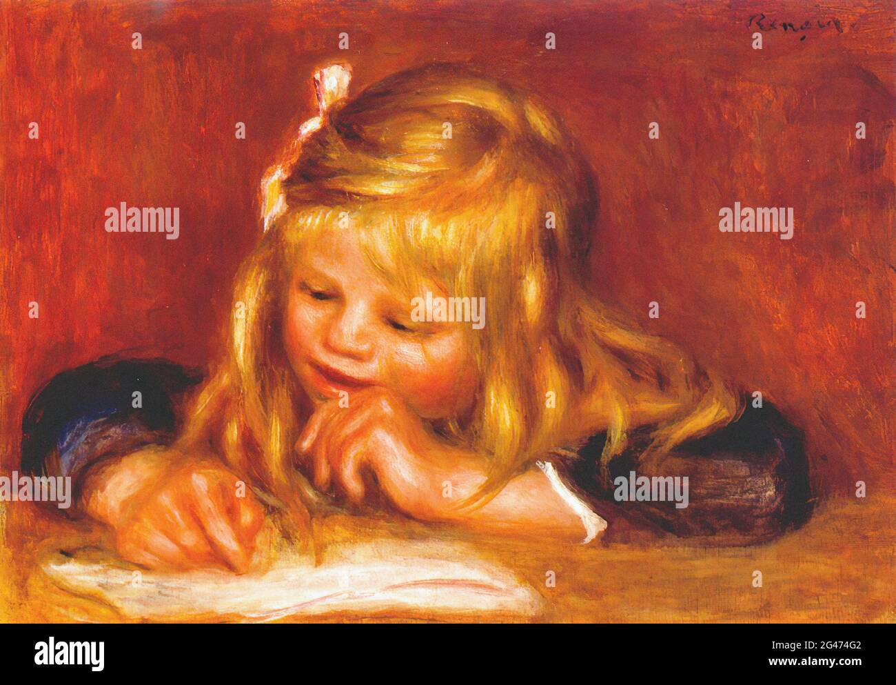 Coco Read Pierre-Auguste Renoir - Coco Reading 1905 Stock Photo - Alamy