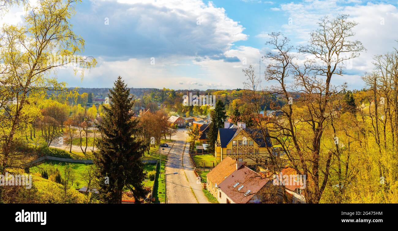 Poland, Lagow, ÅagÃ³w, Powiat, ÅšwiebodziÅ„ski, medieval castle, Åšwiebodzin County, Schwiebus Stock Photo
