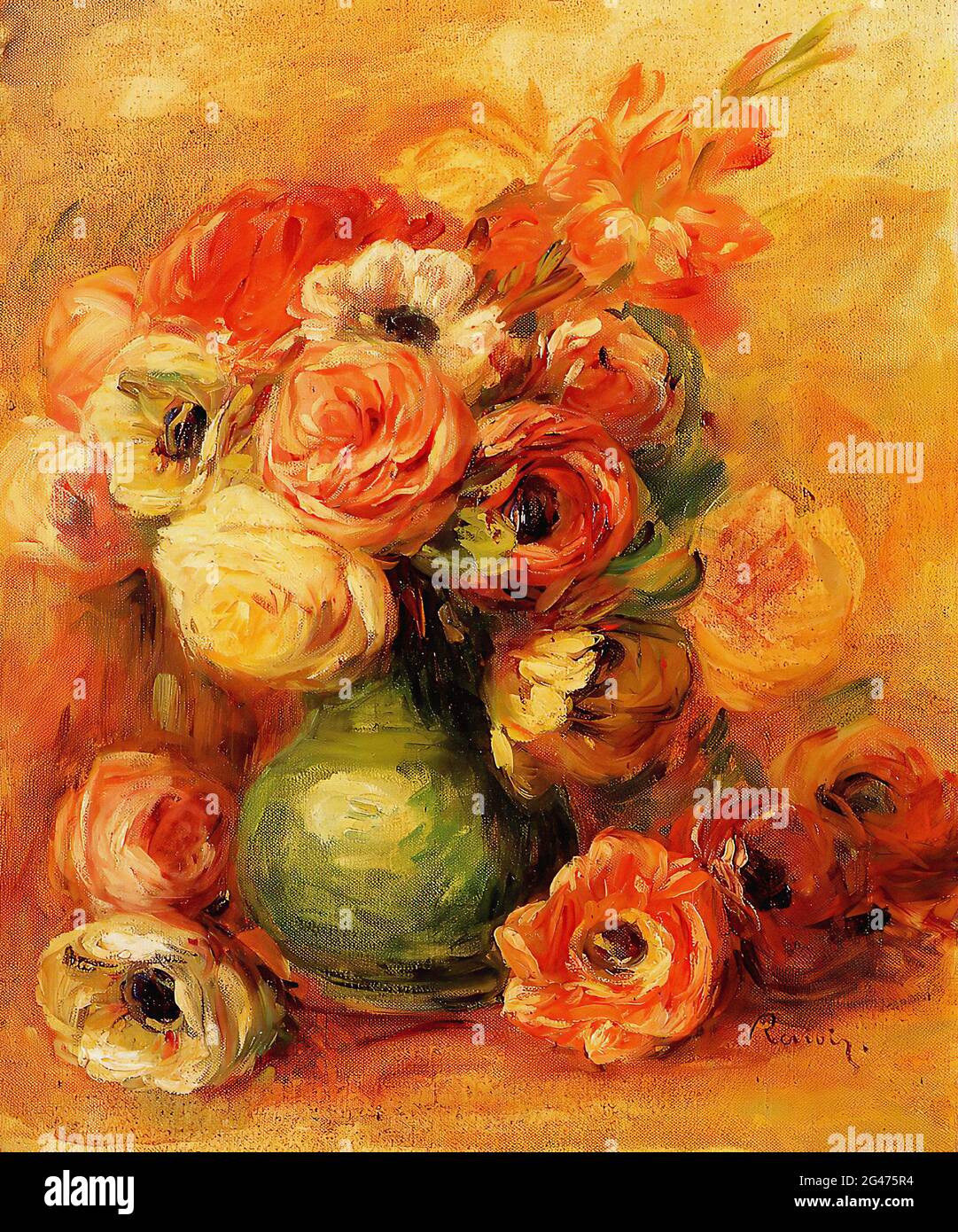 Pierre-Auguste Renoir -  Flowers C 1901 Stock Photo