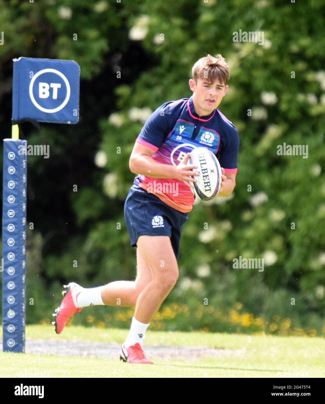 Oriam Sports Performance Centre, Riccarton, Edinburgh, Scotland. UK .18th June 21.Scotland Rugby squad : Ross Thompson is pictured during training session for the England A fixture . Credit: eric mccowat/Alamy Live News Stock Photo