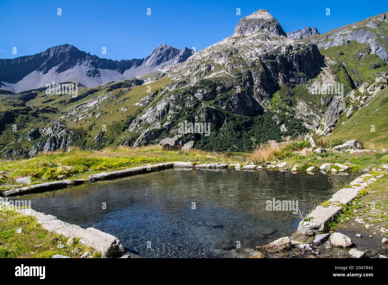 Valley of breuil,val of aoste,italy Stock Photo