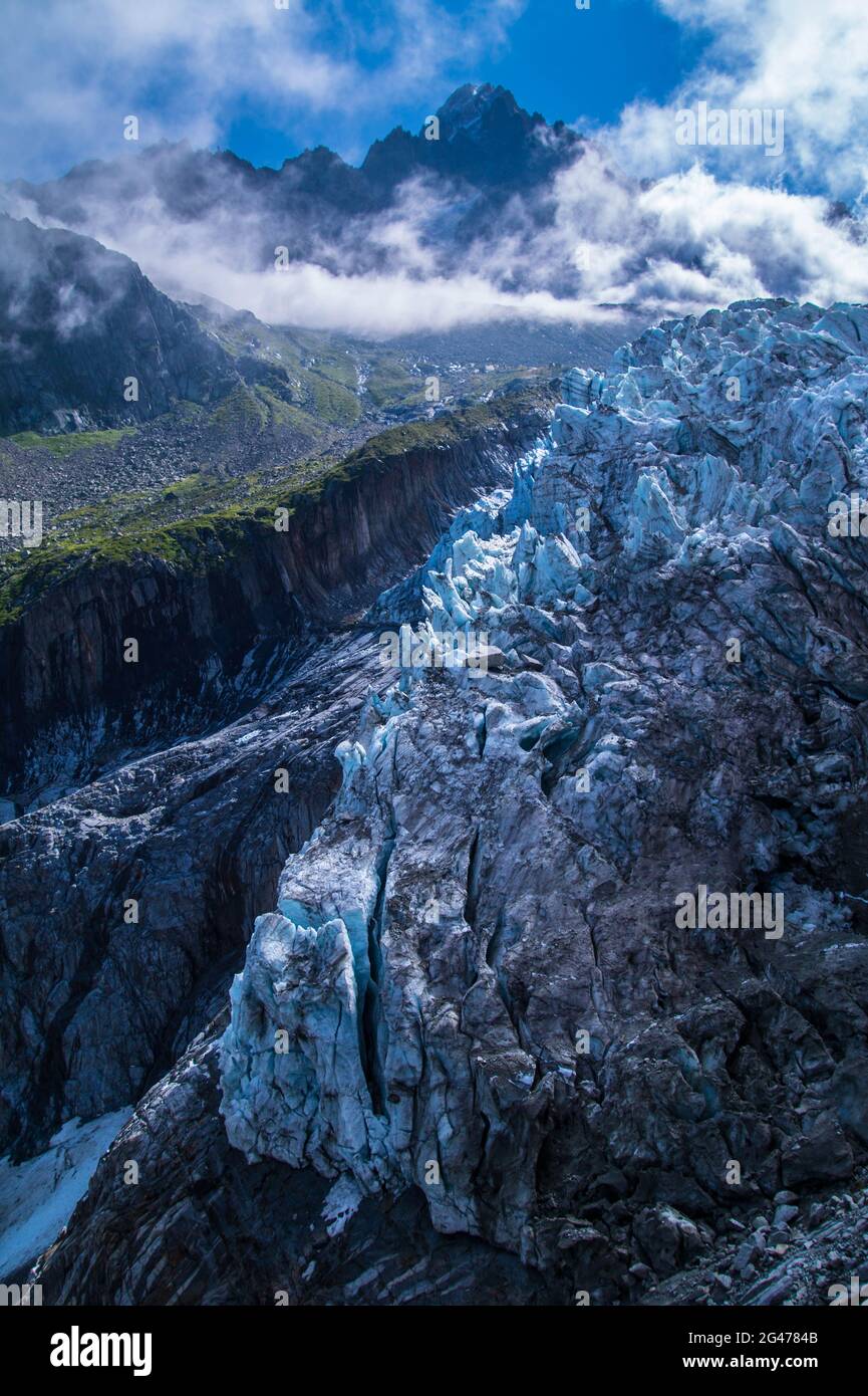 Glacier of argentiere,chamonix,haute savoie,france Stock Photo