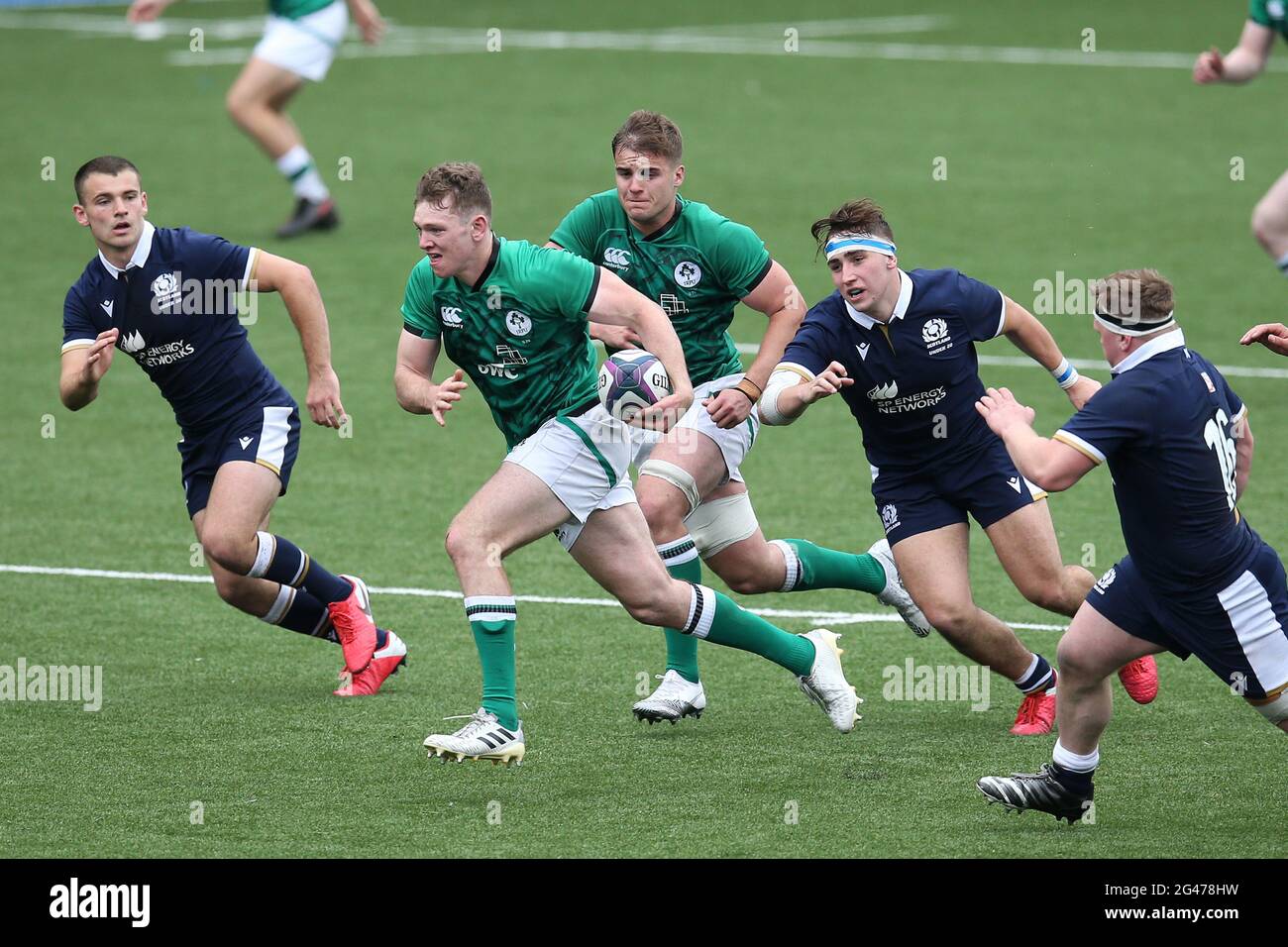 Cardiff UK. 19th June 2021. Cathal Forde of Ireland makes a