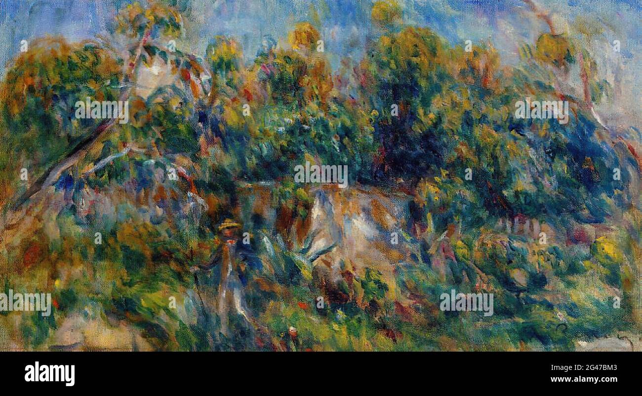 Pierre-Auguste Renoir -  Painter Taking Stroll Cagnes Stock Photo
