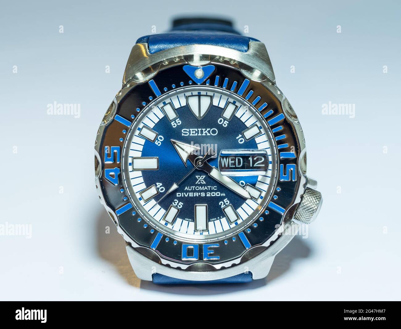 BANGKOK AUGUST 12 Seiko Royal Blue limited model diver watch is excellent Japan watch isolated on white background was taken on August 12 2015 Stock Photo Alamy