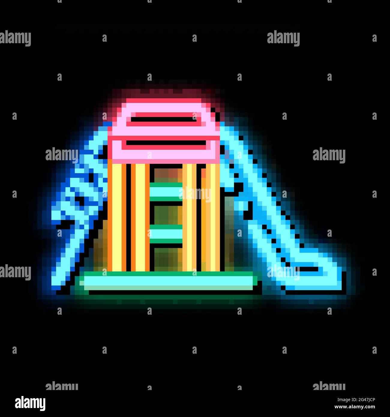 water hydropark neon glow icon illustration Stock Vector Image & Art ...