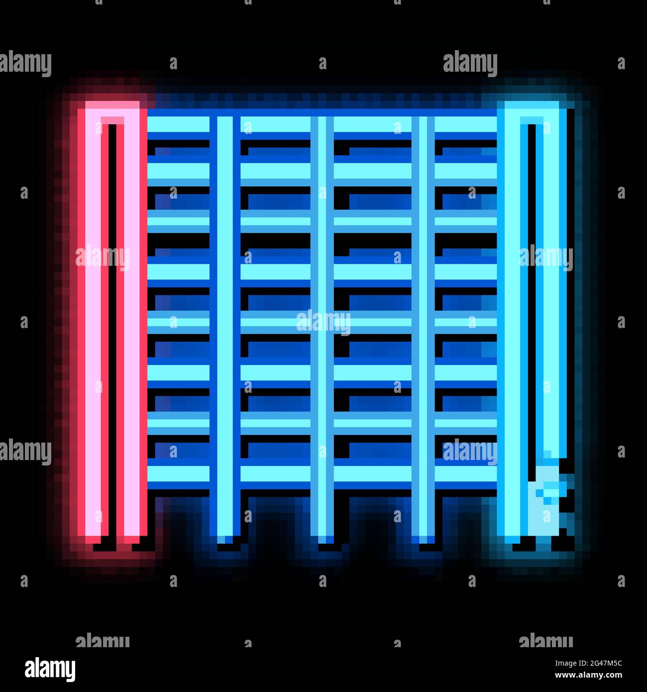 climbing ladder neon glow icon illustration Stock Vector Image & Art ...