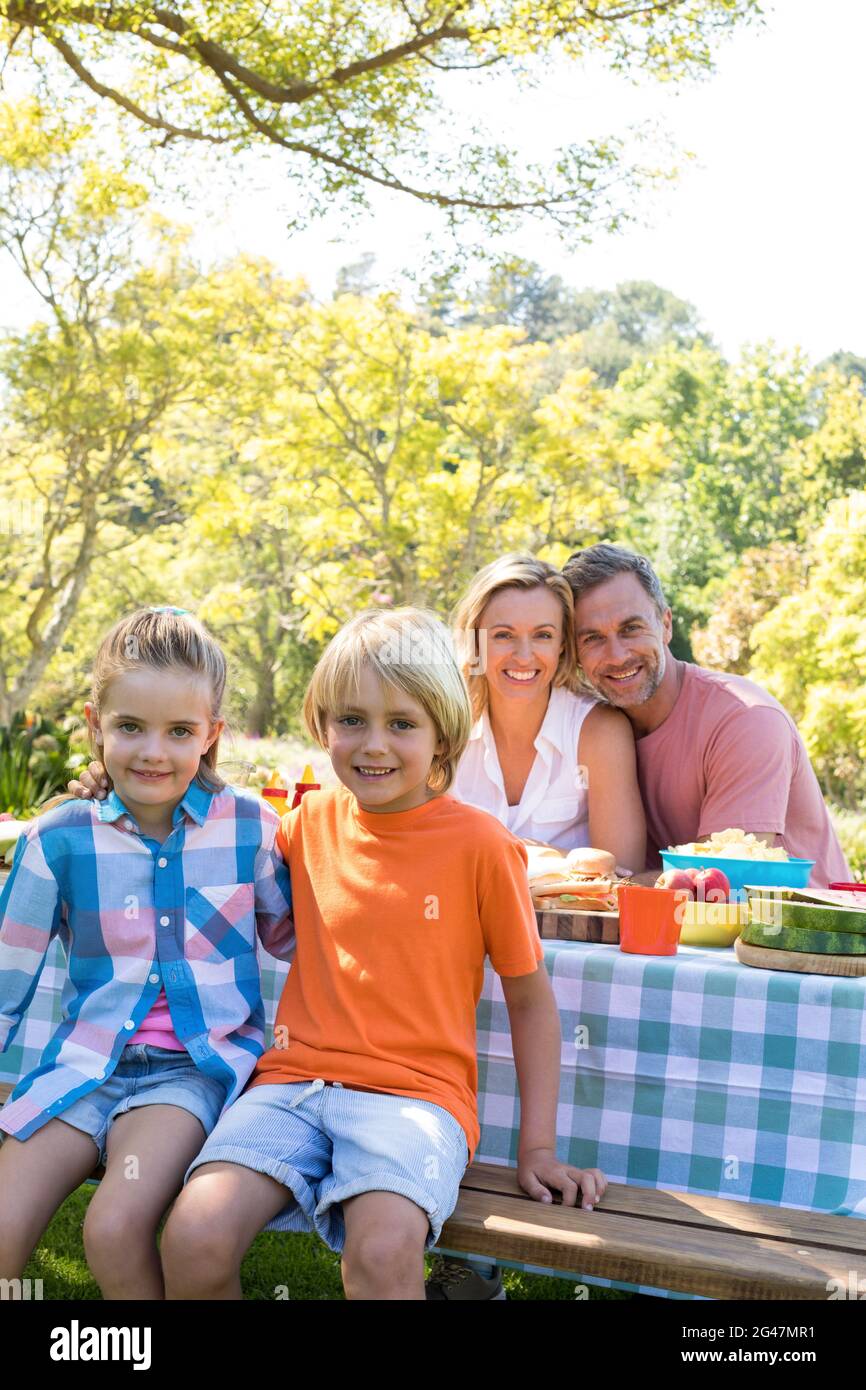Boy sitting picnic table hi-res stock photography and images - Alamy