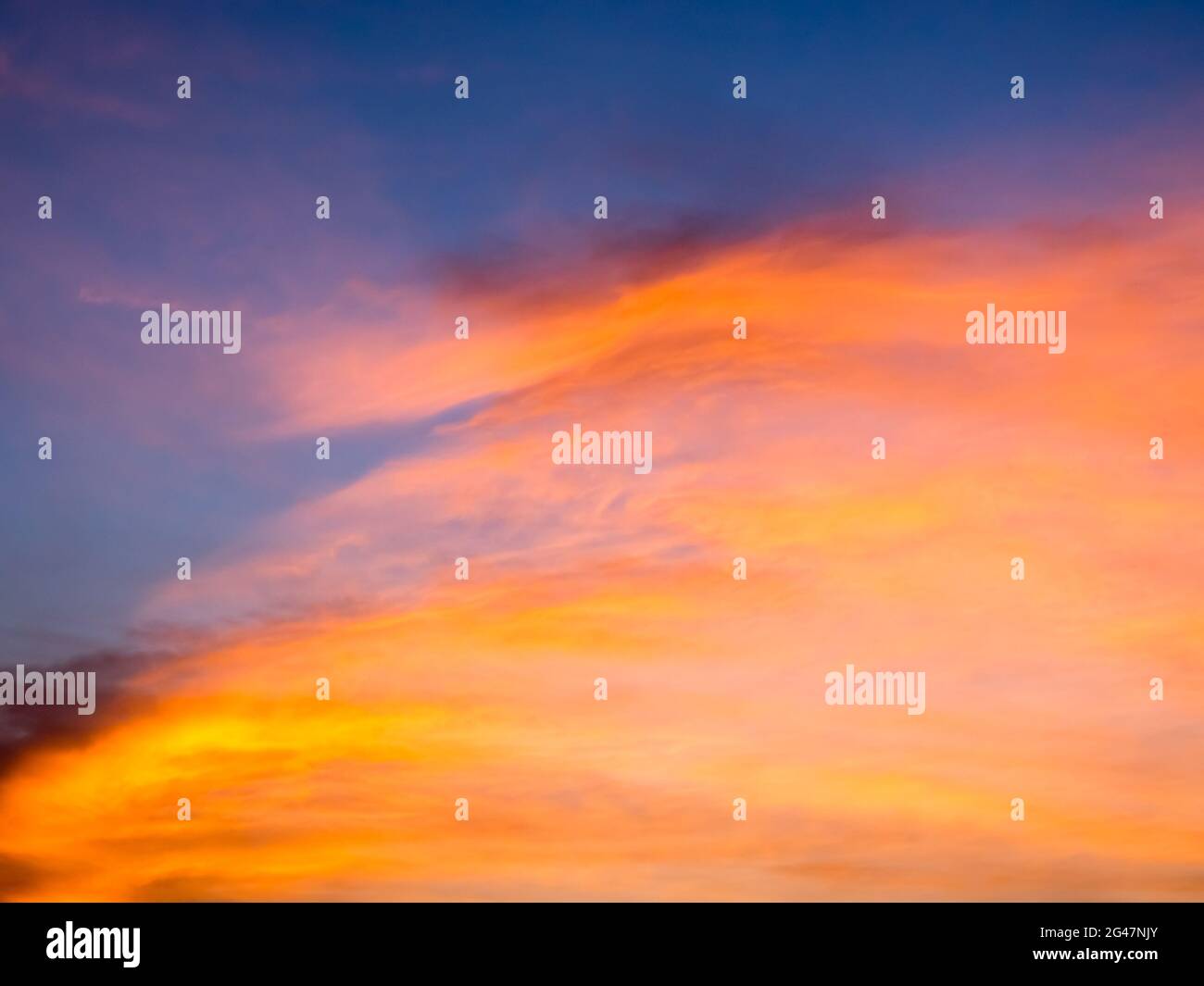 Colorful cloudy twilight sky for background Stock Photo