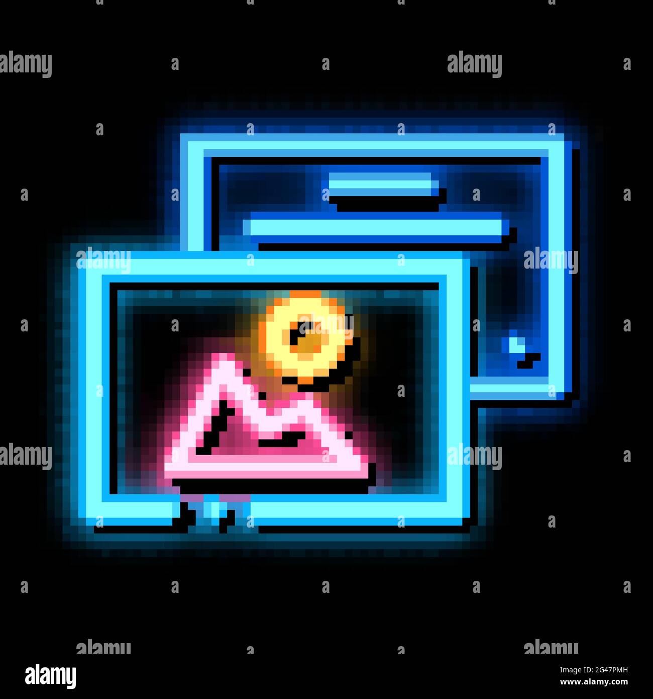 color pictures neon glow icon illustration Stock Vector Image & Art - Alamy