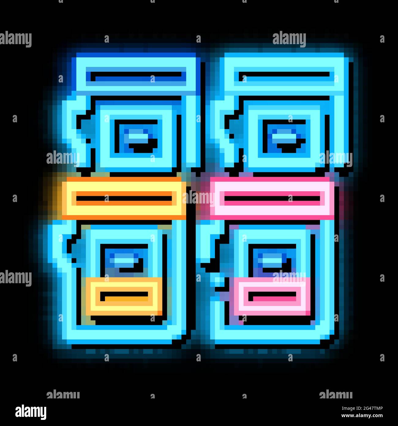 color cartridges neon glow icon illustration Stock Vector Image & Art ...