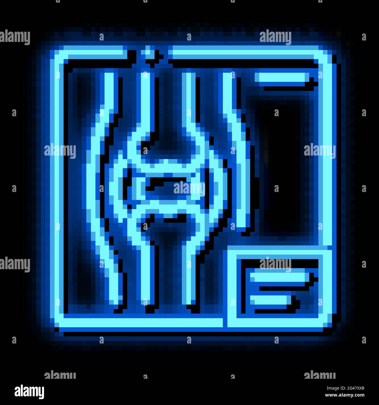 bone x-ray neon glow icon illustration Stock Vector Image & Art - Alamy