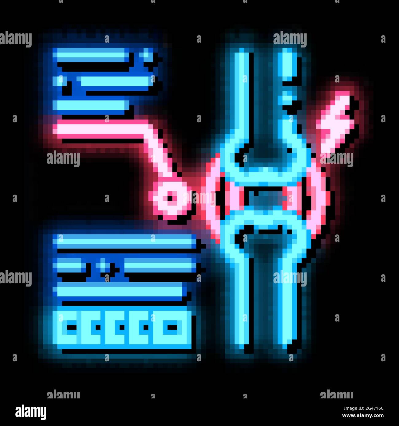 study of bone arthritis neon glow icon illustration Stock Vector Image ...