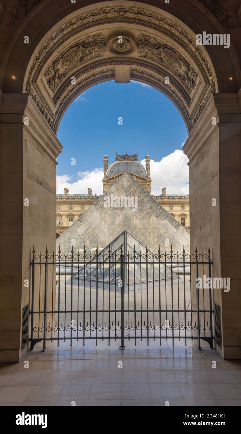 Paris, France 21 05 2021 Louvre Museum. Denon wing. The alleys with