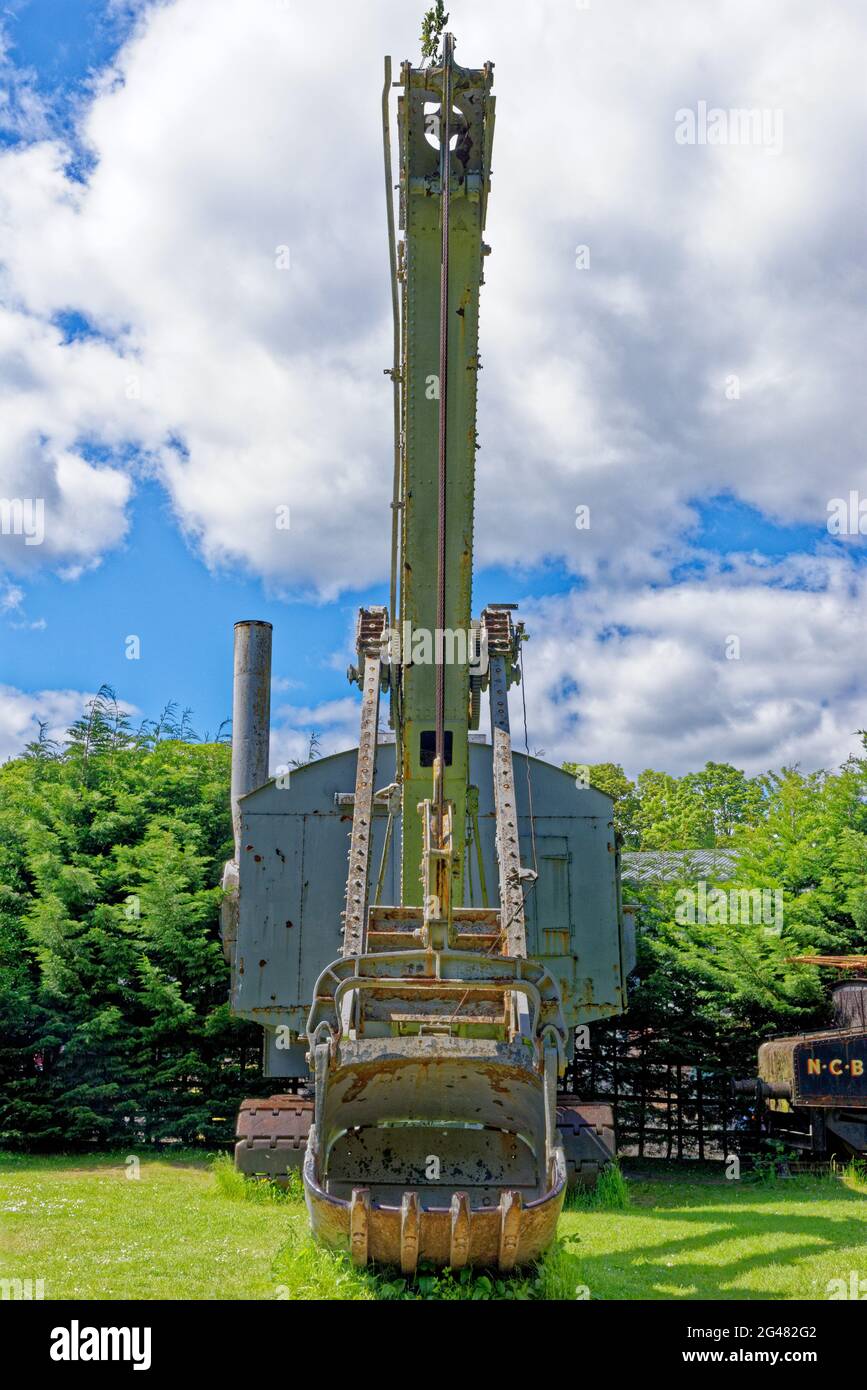 Old vintage english digger Beamish Village, Durham County, England